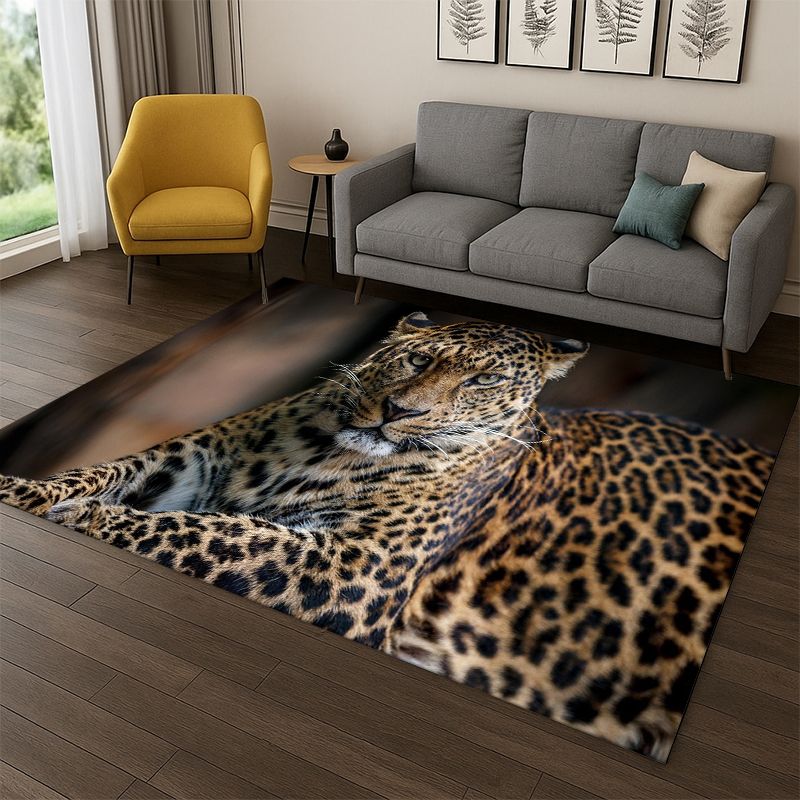 Kids Outdoor Area - Leopar çita canavar hayvan halı kilim