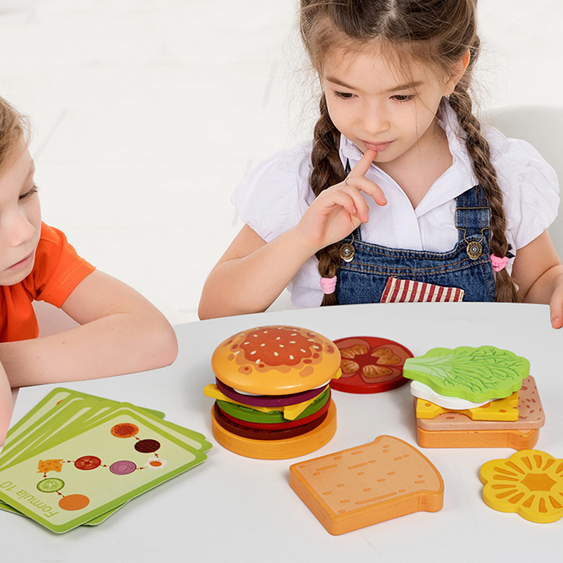 Yeni Ahşap Hamburg Sandviç İst - Kids Outdoor Kitchen Accessories incelemesi ve fiyatı